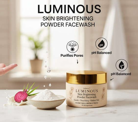 Luminous:Skin Brightening Powder Facewash,verified by  influencers