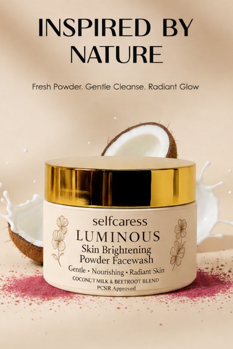 Luminous:Skin Brightening Powder Facewash,verified by  influencers